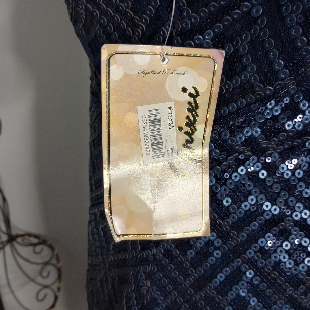 NWT Trixxi Strapless Sequin Evening Dress - Picture 7 of 8